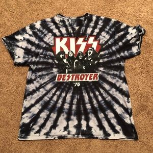 Kiss Tie Dye Band Tee